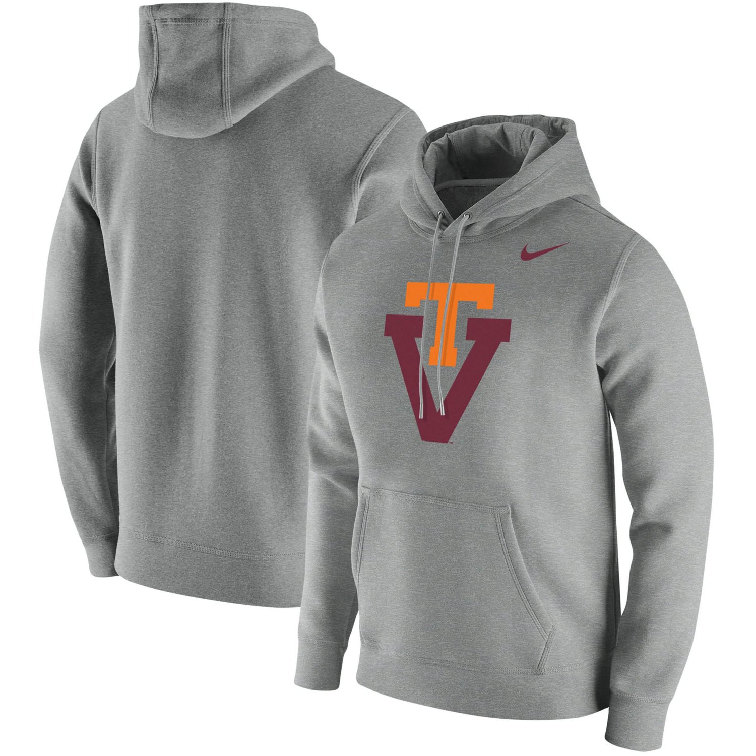 Nike Heathered Gray Virginia Tech Hokies Vintage School Logo Pullover ...