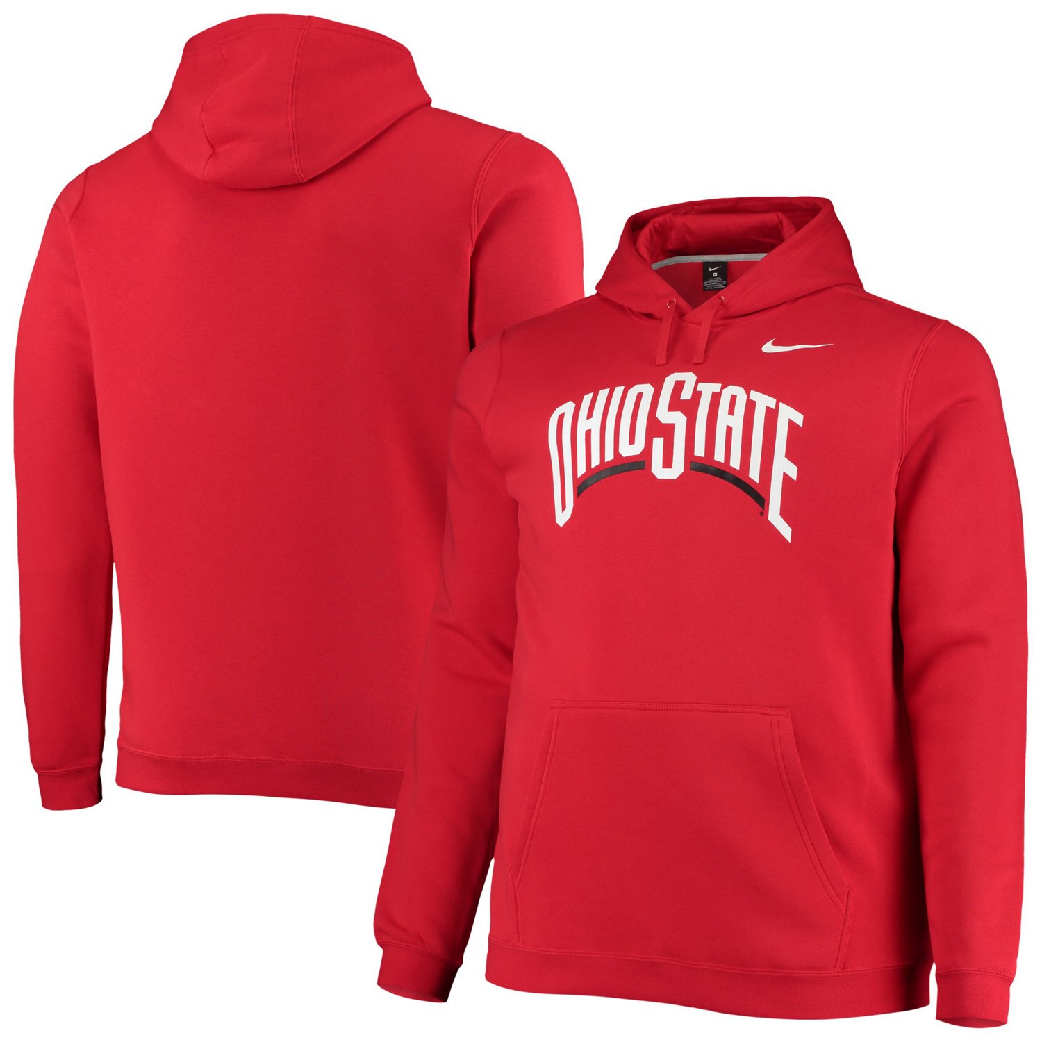 Nike Ohio State Buckeyes Big Tall Alternate Logo Club Pullover Hoodie ...