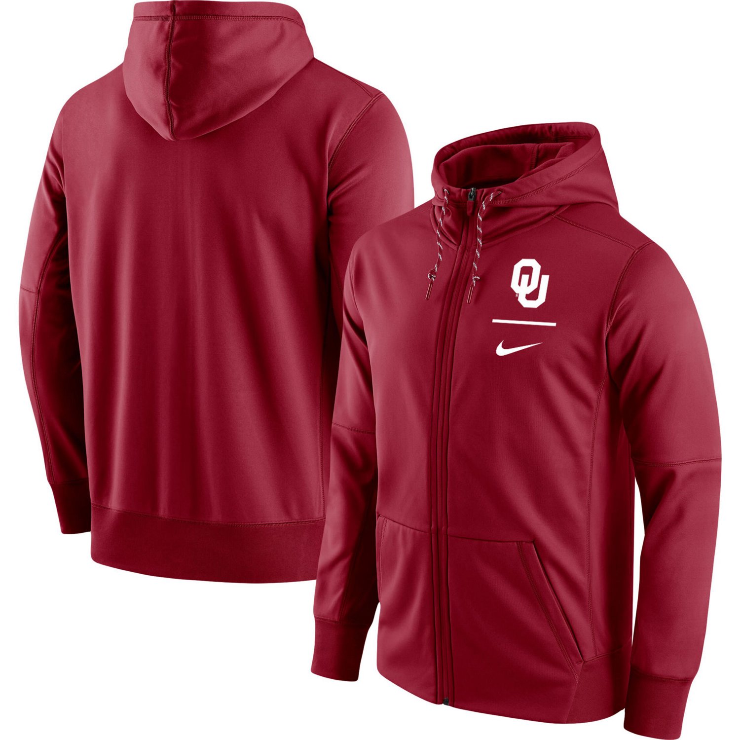 Nike Heathered Gray Oklahoma Sooners Logo Stack Performance Full-Zip ...