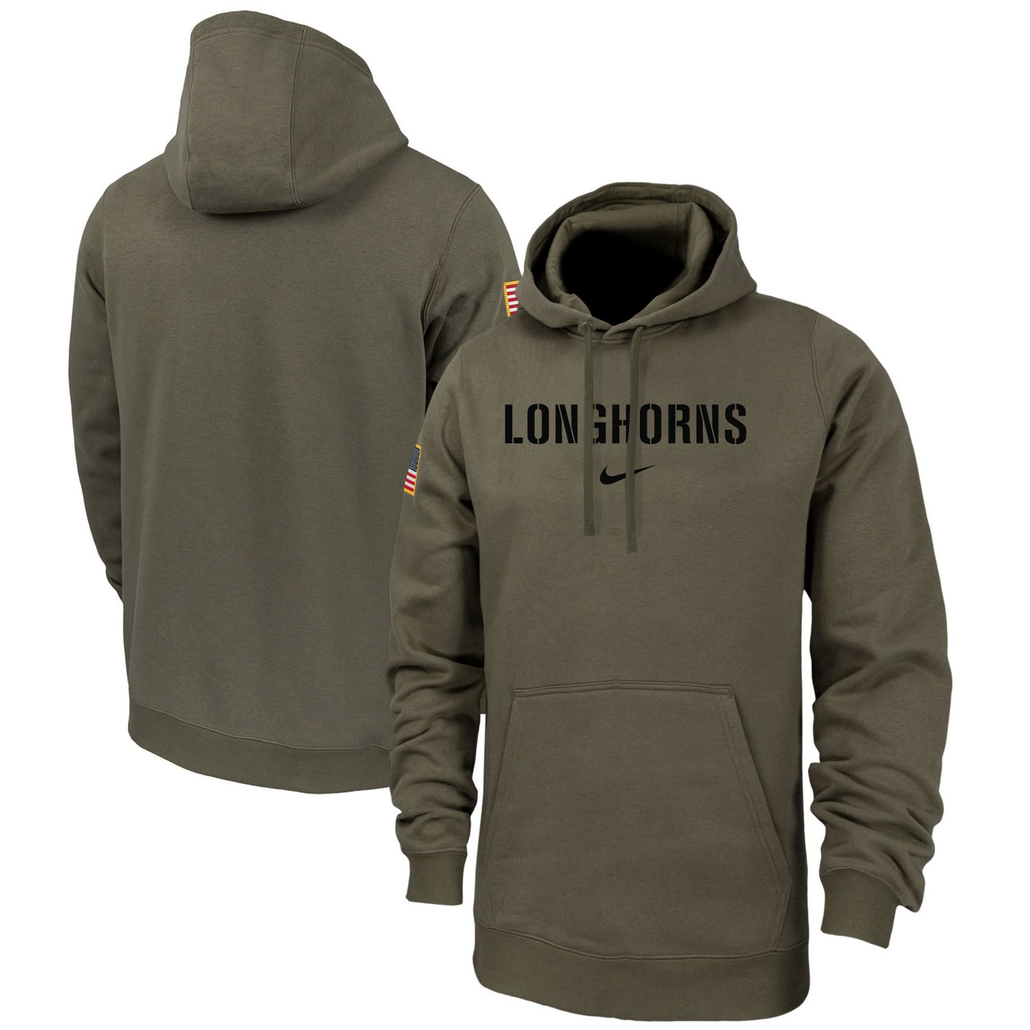 Nike Texas Longhorns Military Pack Club Fleece Pullover Hoodie Academy