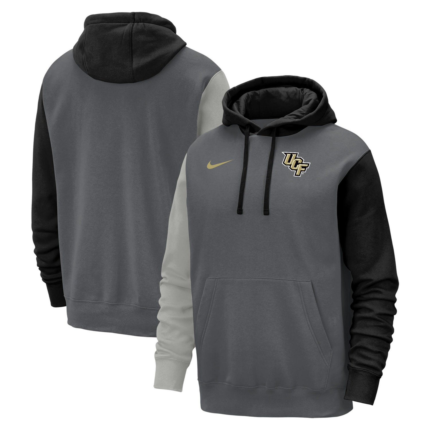 Nike UCF Knights Color Block Club Fleece Pullover Hoodie | Academy