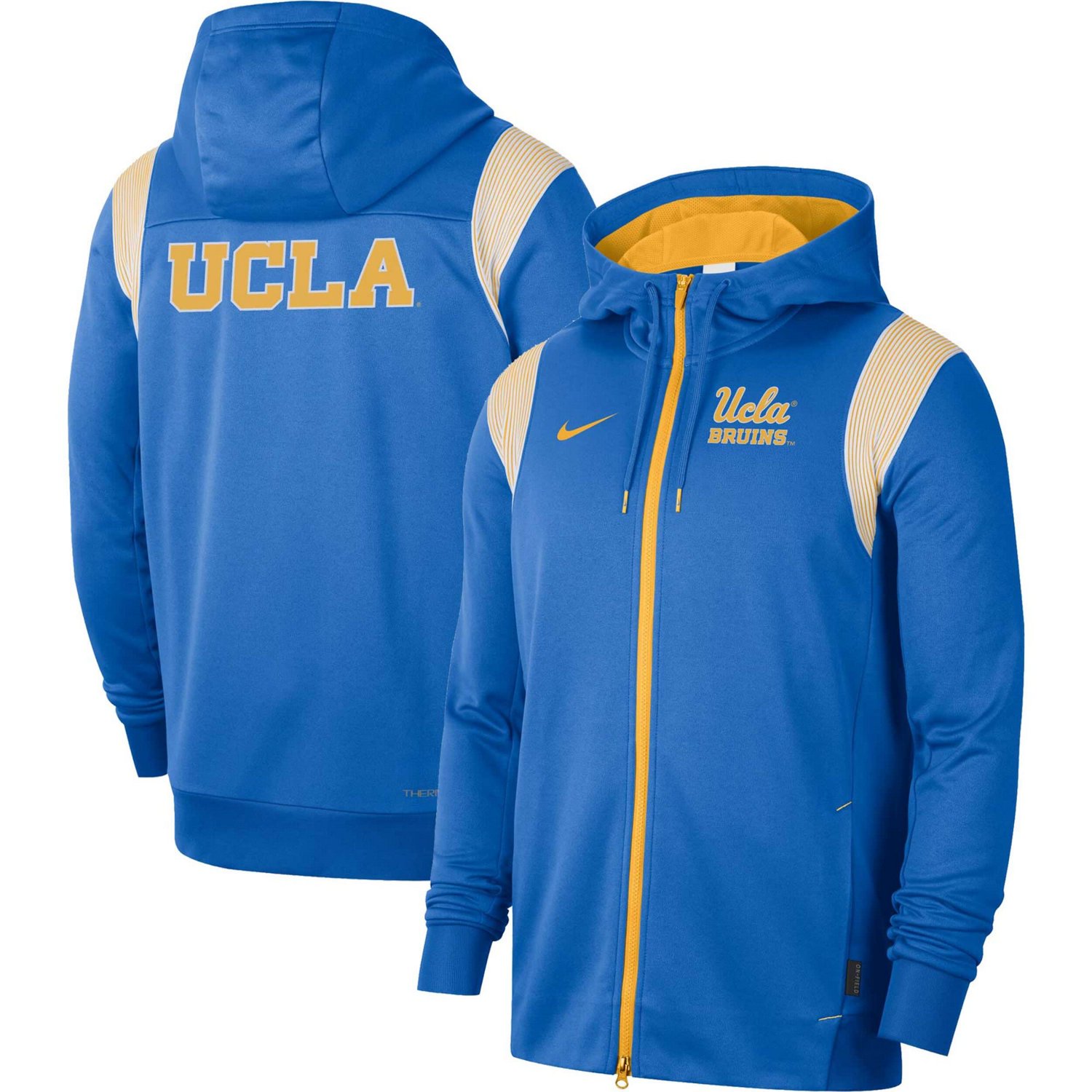 Nike UCLA Bruins 2022 Sideline Lockup Performance FullZip Hoodie