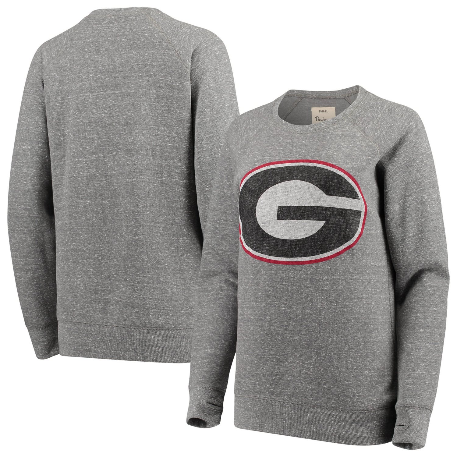 Pressbox Heathered Gray Georgia Bulldogs Big Team Logo Knobi Fleece Tri ...