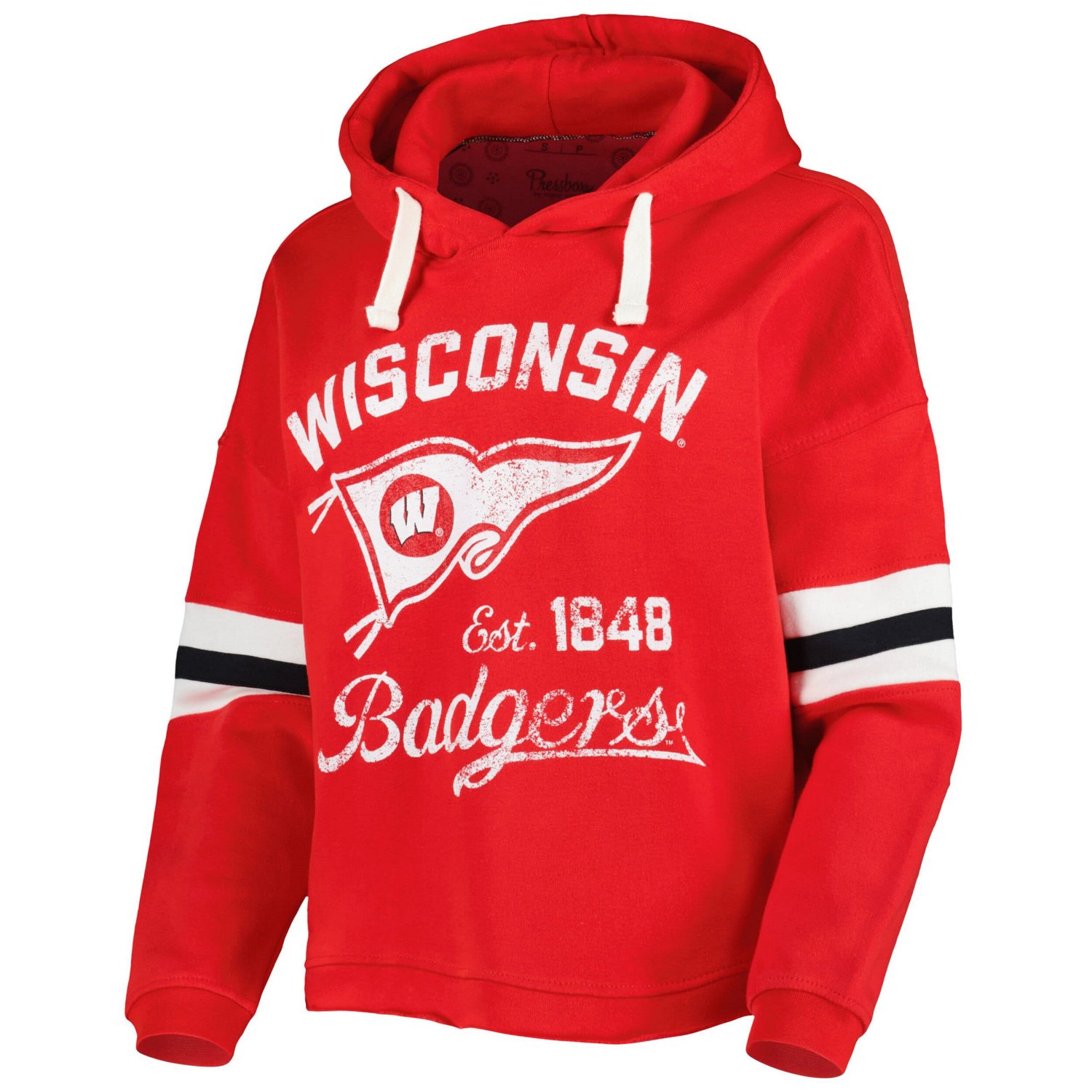 Pressbox Wisconsin Badgers Super Pennant Pullover Hoodie | Academy