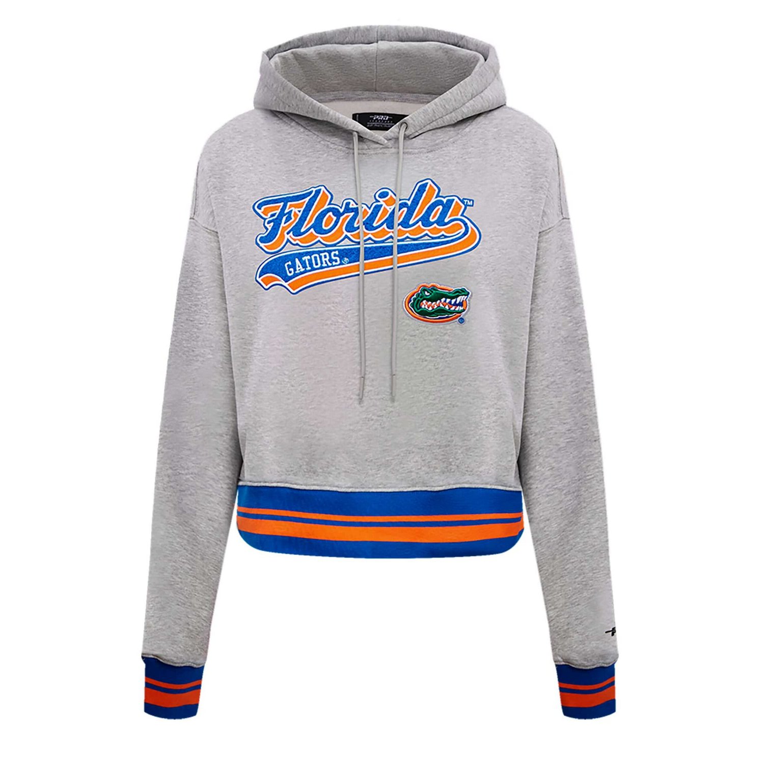 Pro Standard Florida Gators Script Tail Fleece Cropped Pullover Hoodie ...