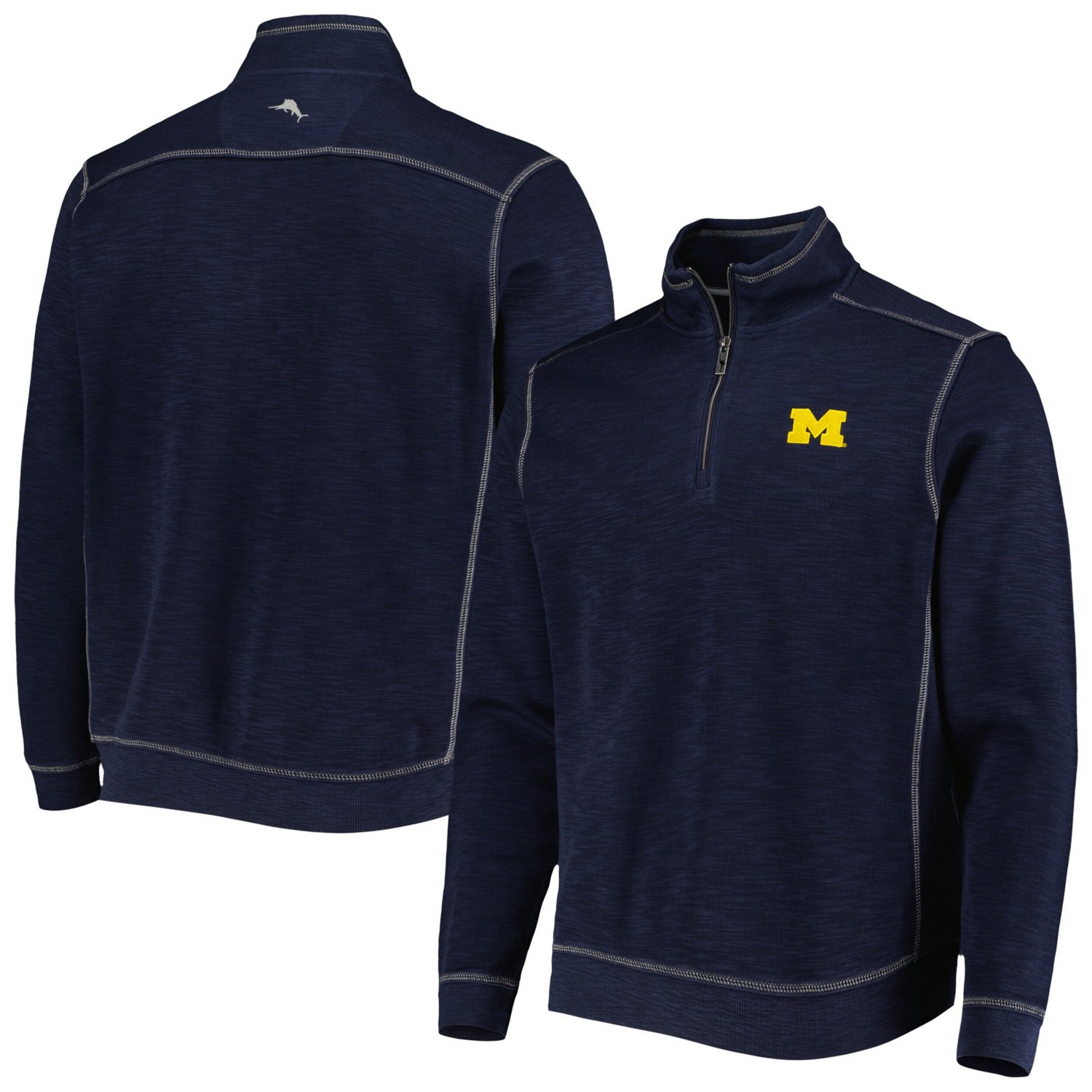 Tommy Bahama Michigan Wolverines Big Tall Tobago Bay Tri-Blend Quarter ...