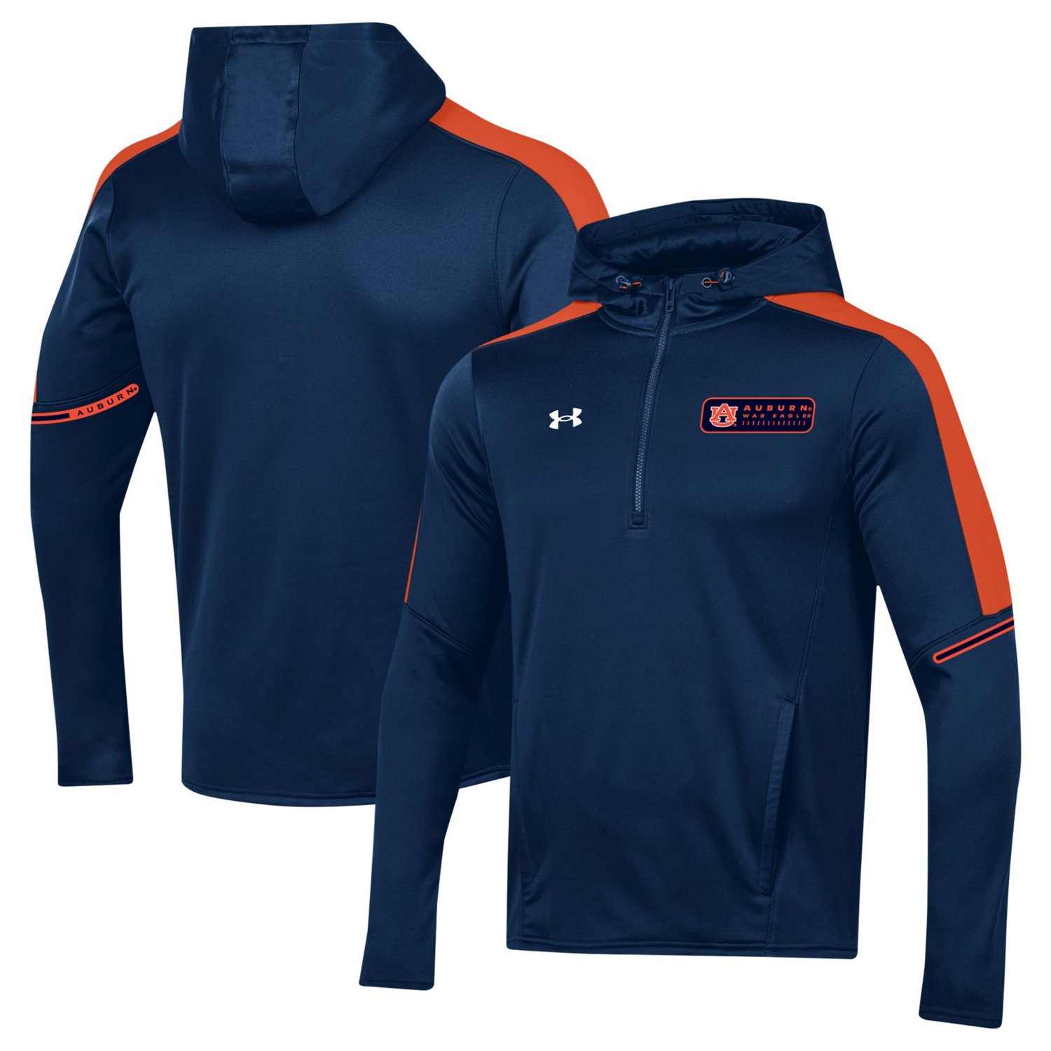 Under Armour Auburn Tigers 2023 Sideline QuarterZip Hoodie Academy