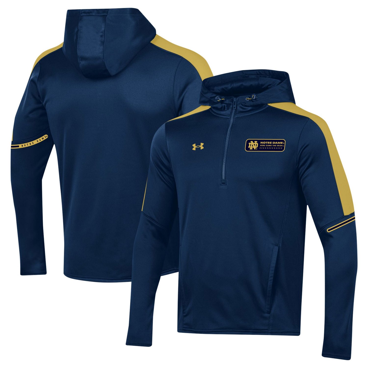 Under Armour Notre Dame Fighting Irish 2023 Sideline QuarterZip Hoodie