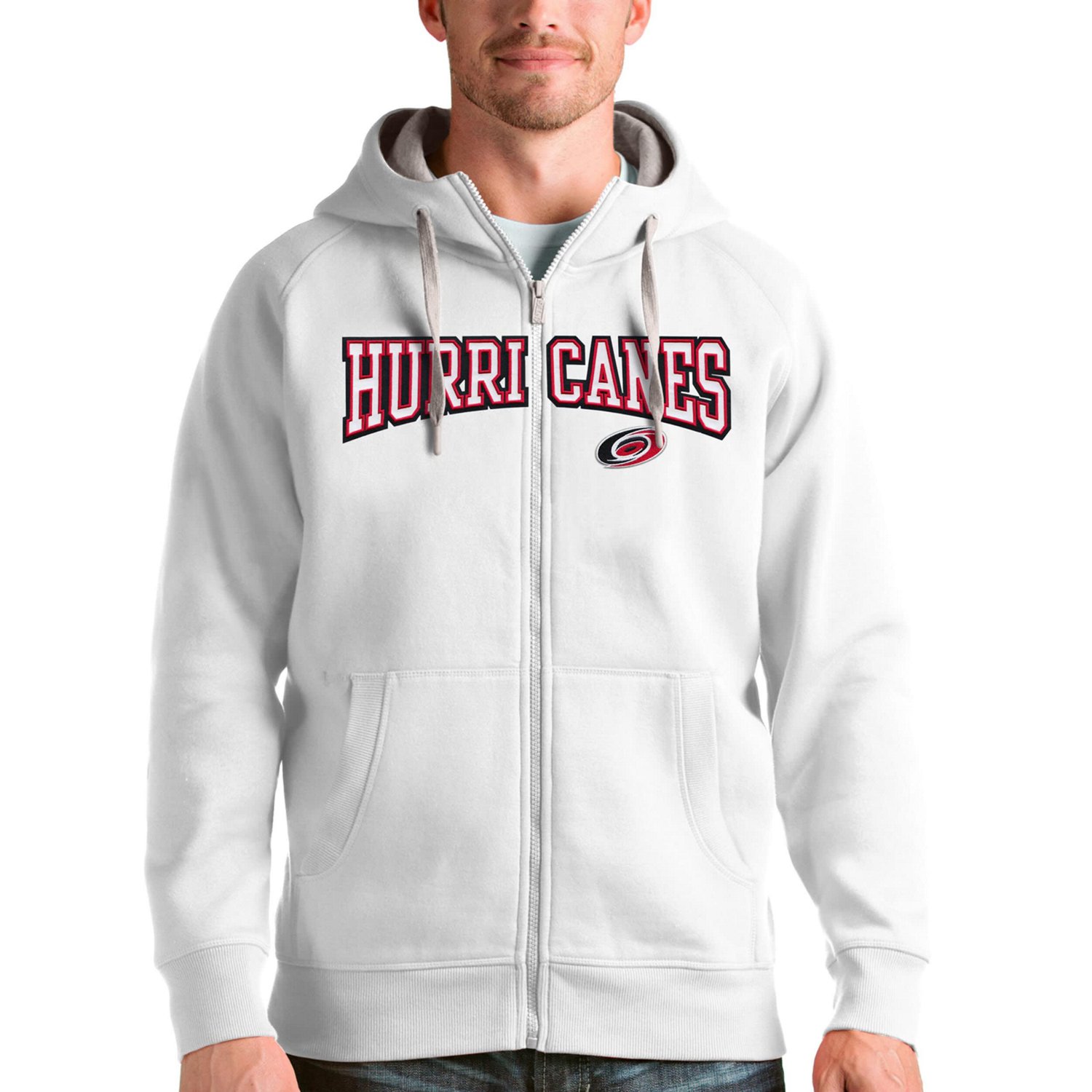 Antigua Carolina Hurricanes Wordmark Victory Full-Zip Hoodie | Academy