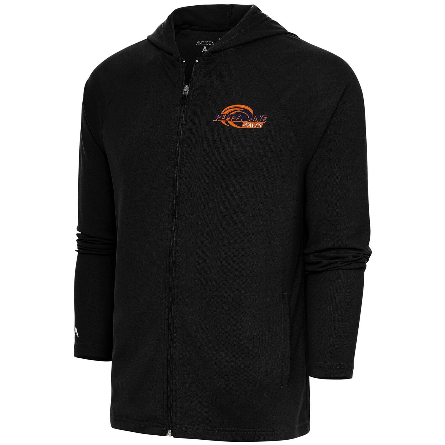 Antigua Pepperdine Waves Legacy Raglan FullZip Hoodie Academy