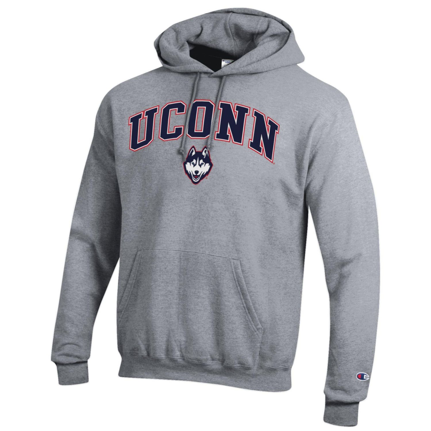 Champion UConn Huskies Arched Logo Fleece Pullover Hoodie | Academy