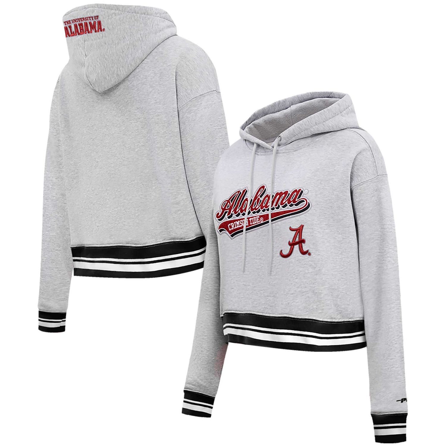 Pro Standard Alabama Crimson Tide Script Tail Fleece Cropped Pullover ...