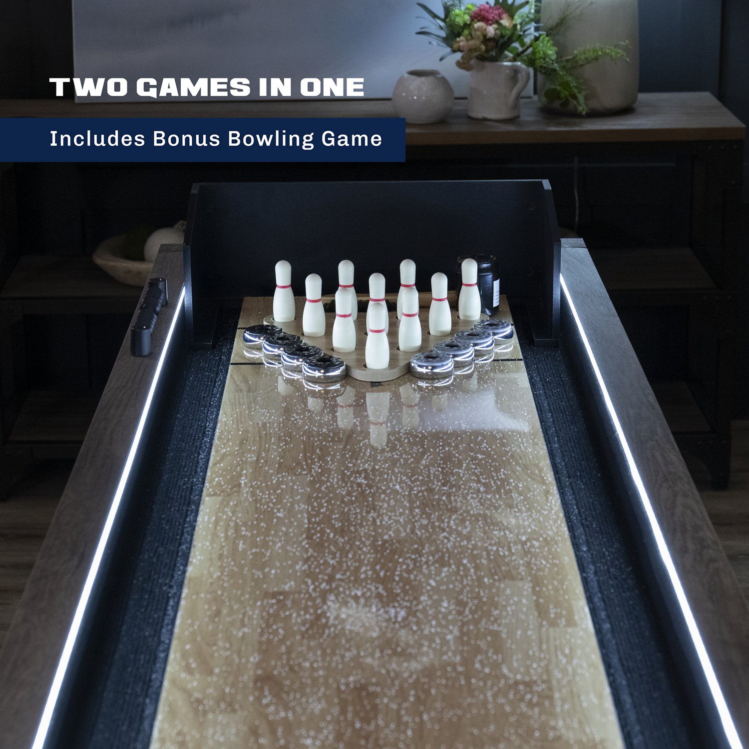 American Legend Brookdale 9’ LED Light Up Shuffleboard Table | Academy