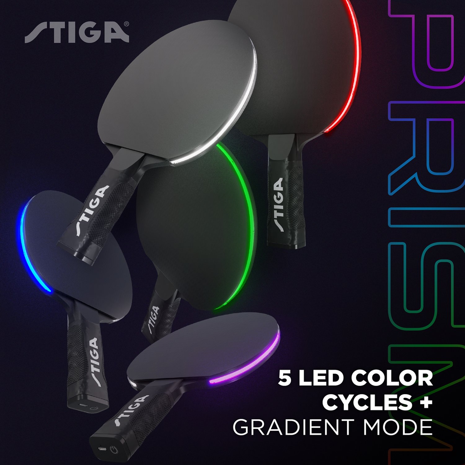 Stiga Prism LED Color Changing Racket Set | Academy