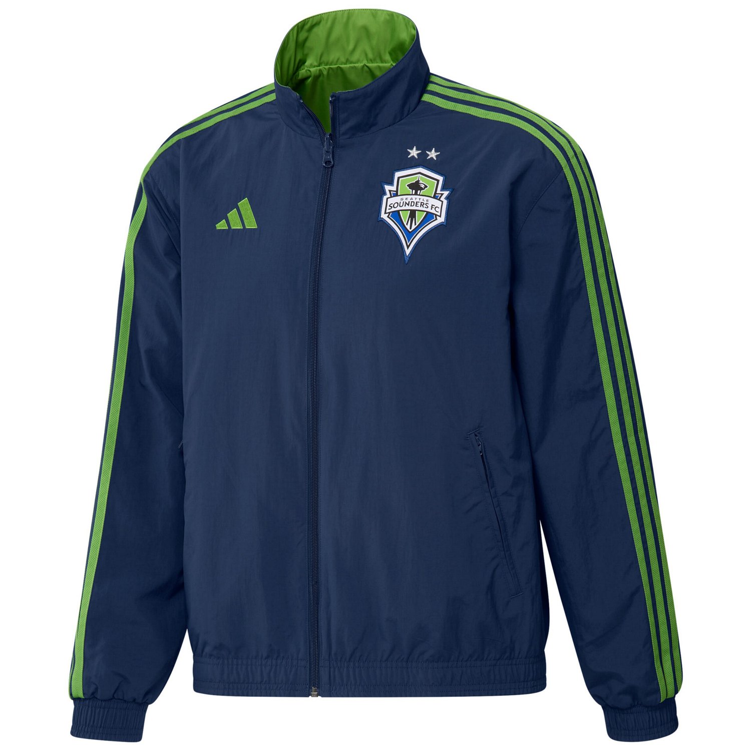 adidas /Green Seattle Sounders FC 2023 On-Field Anthem Full-Zip ...