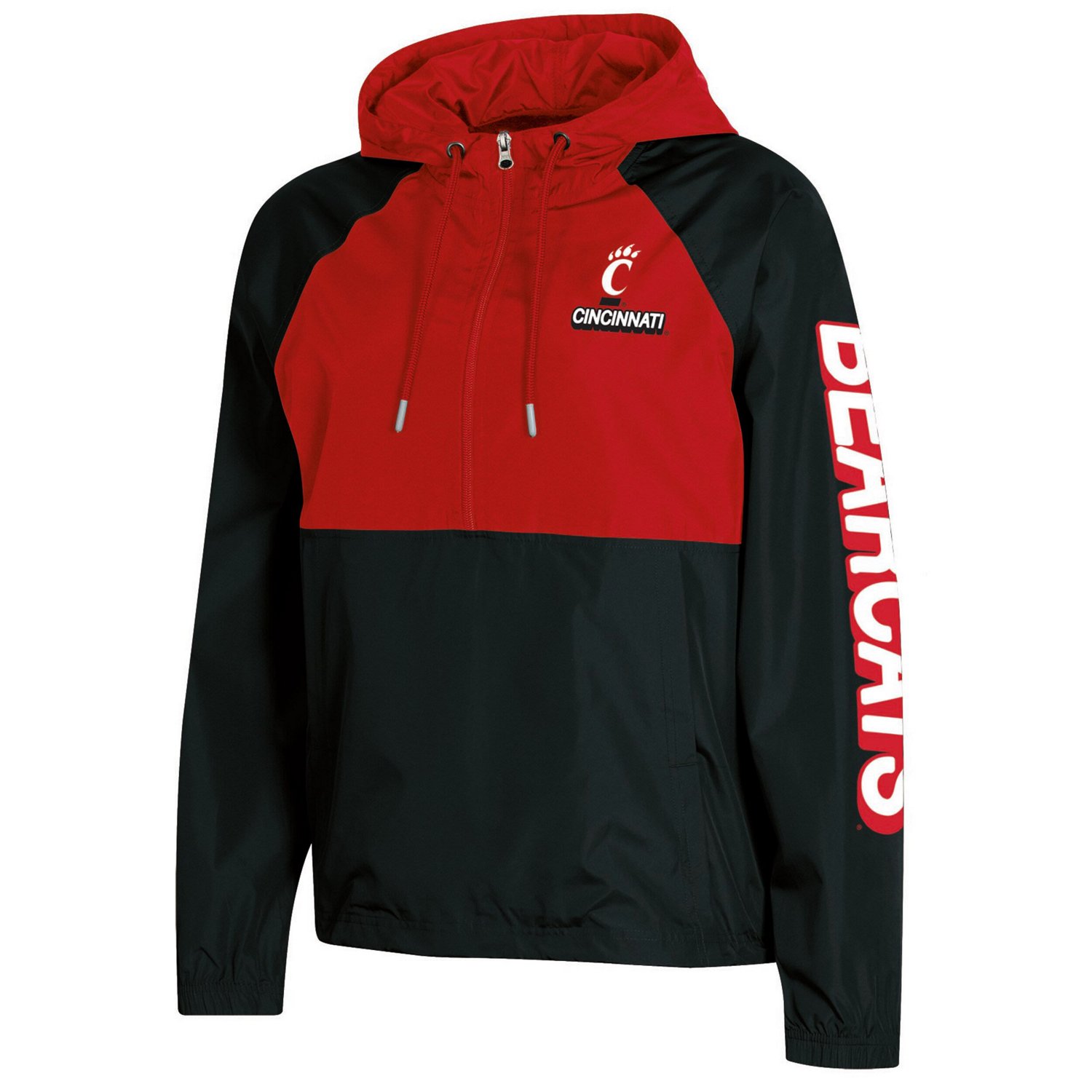 Champion Cincinnati Bearcats Colorblocked Packable Raglan HalfZip