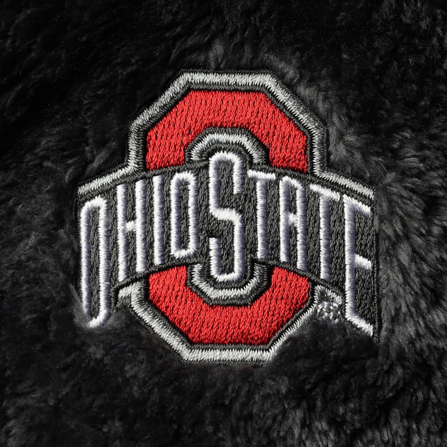 FOCO Ohio State Buckeyes Women's Sherpa-Lined Slippers – Cozy, Embroidered Team Logo, Cup Sole (Size Small)