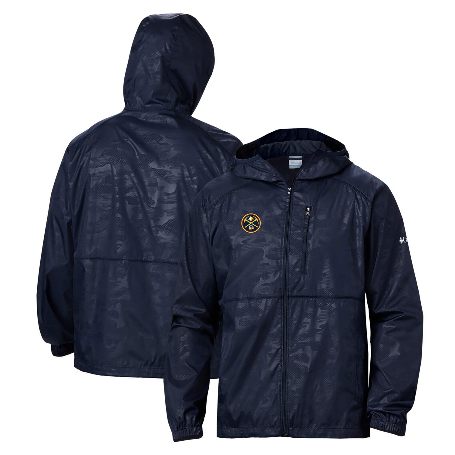 Columbia Denver Nuggets Camo Flash Forward FullZip Windbreaker Jacket
