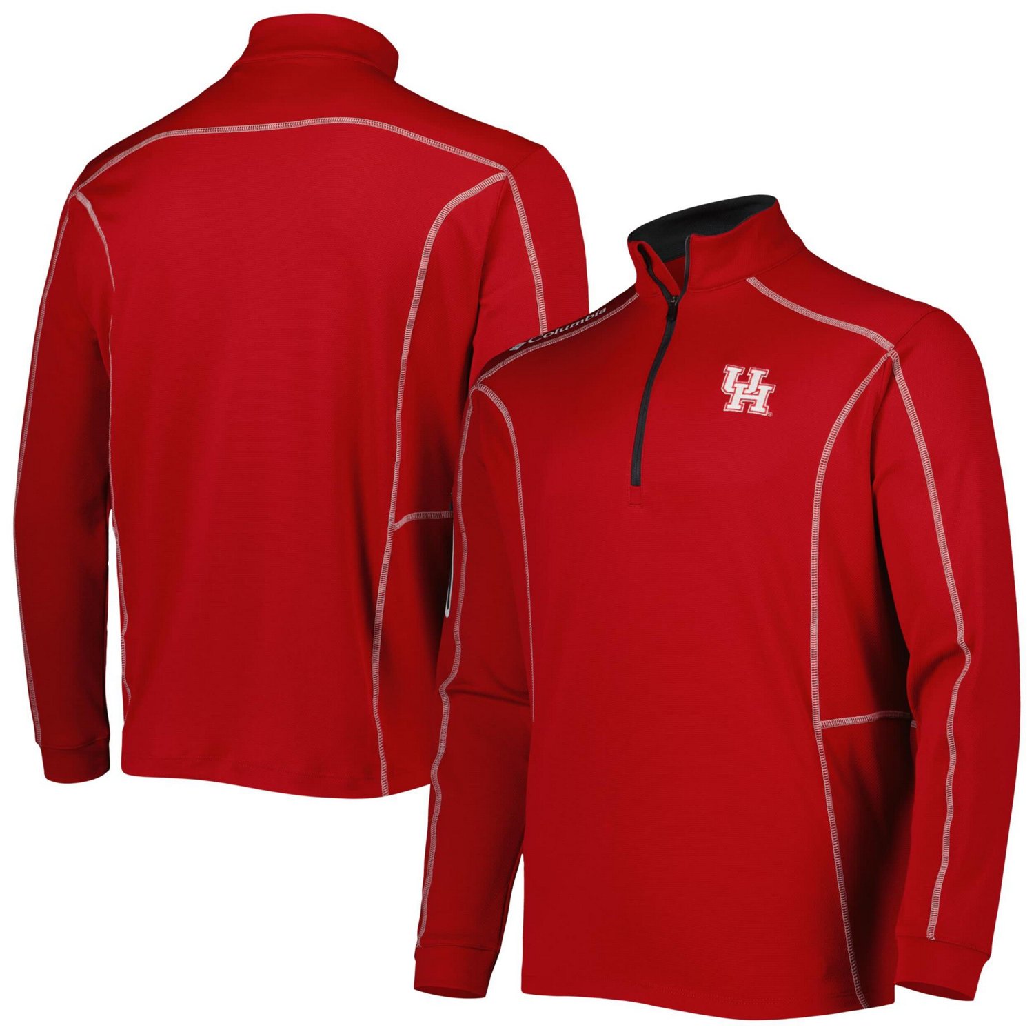 Columbia Golf Houston Cougars Shotgun QuarterZip Pullover Jacket Academy