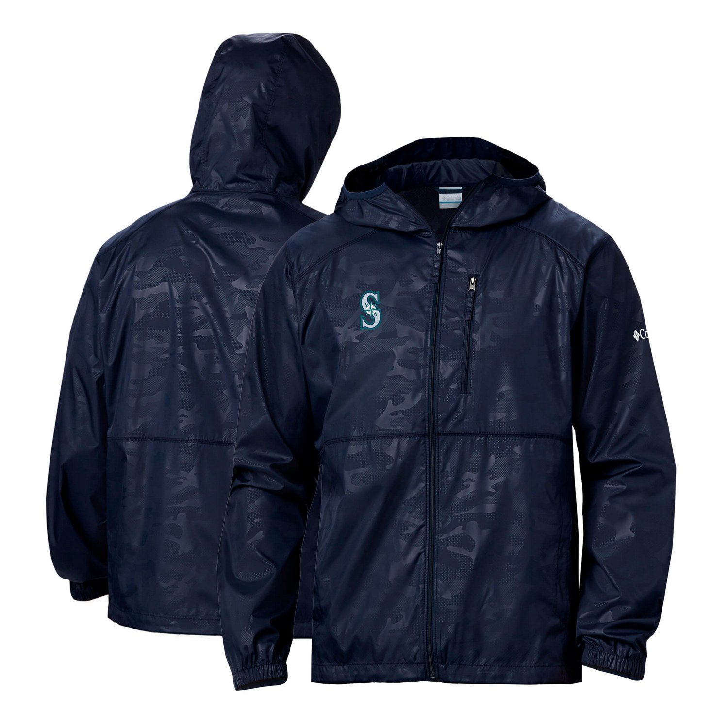 Columbia Seattle Mariners Camo Flash Forward FullZip Team Logo