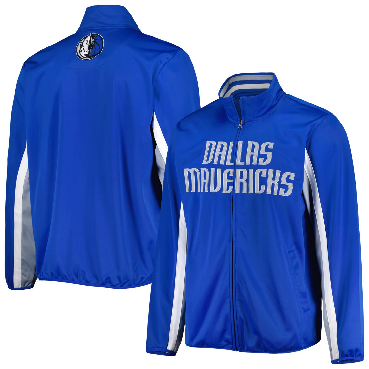 G Iii Sports By Carl Banks Dallas Mavericks Contender Wordmark Full Zip Track Jacket Academy 