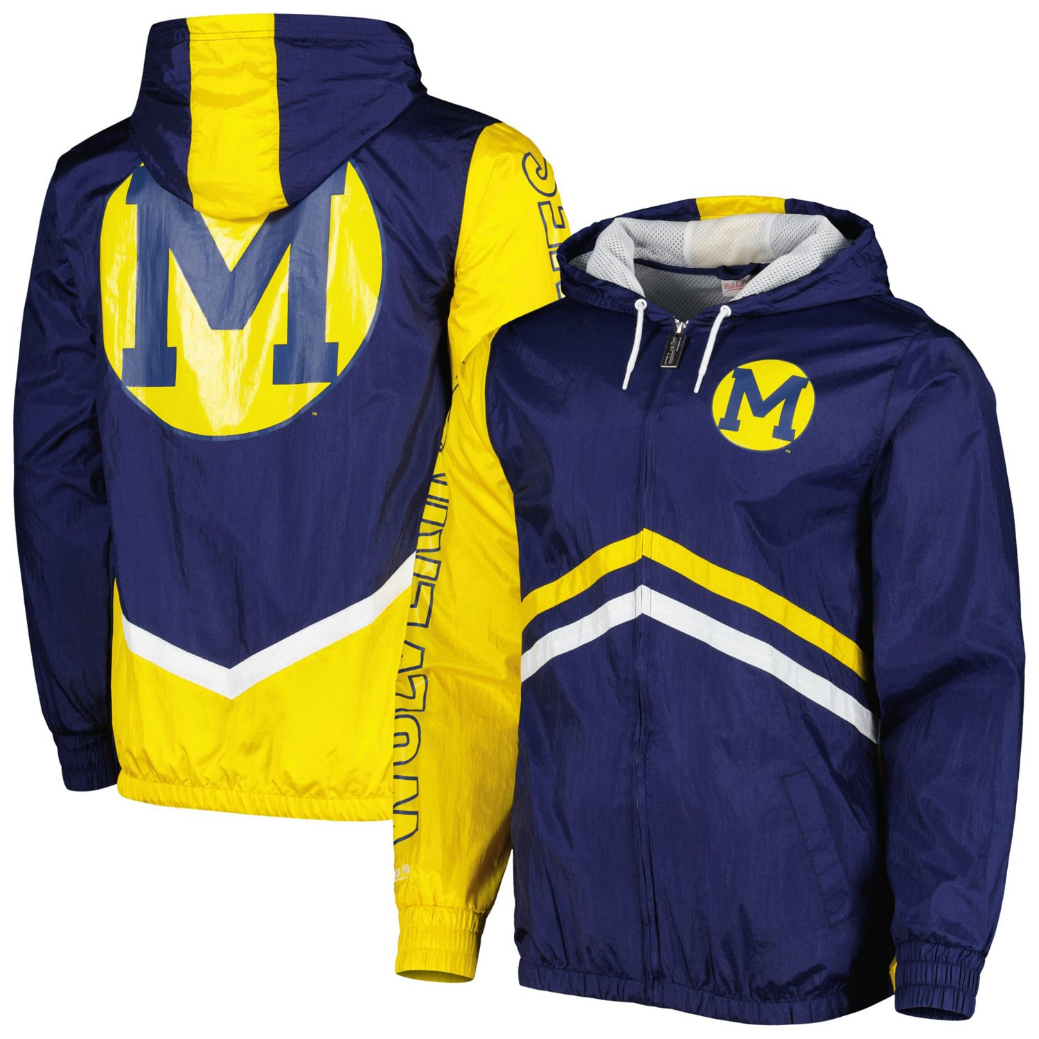 Mitchell Ness Michigan Wolverines Undeniable Full-Zip Windbreaker ...