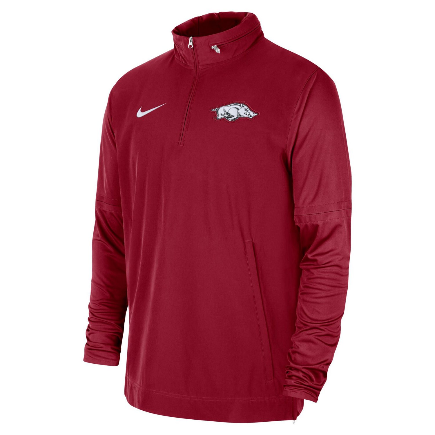 Nike Arkansas Razorbacks 2023 Coach Half-Zip Hooded Jacket | Academy