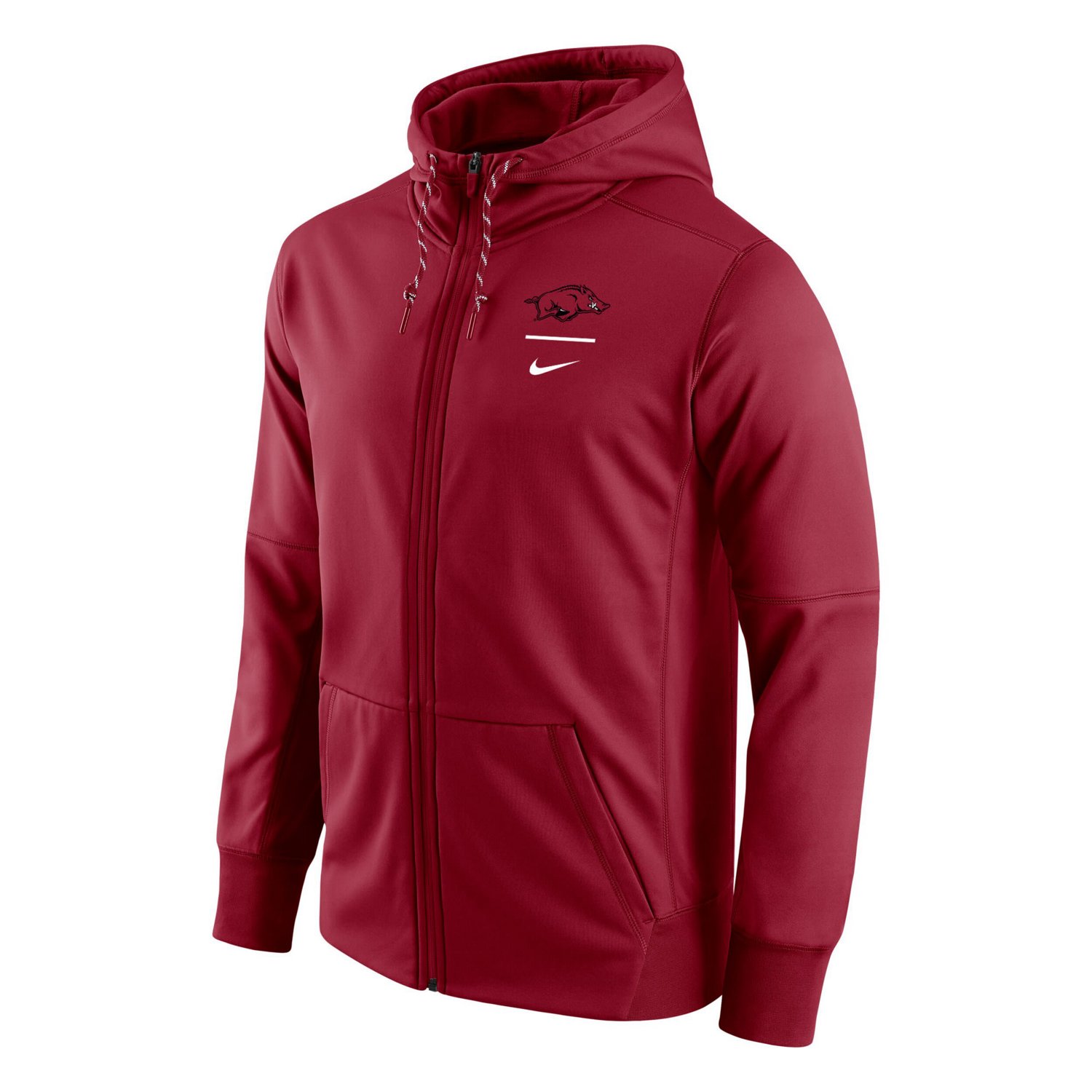 Nike Arkansas Razorbacks Logo Stack Performance Full-Zip Hoodie | Academy