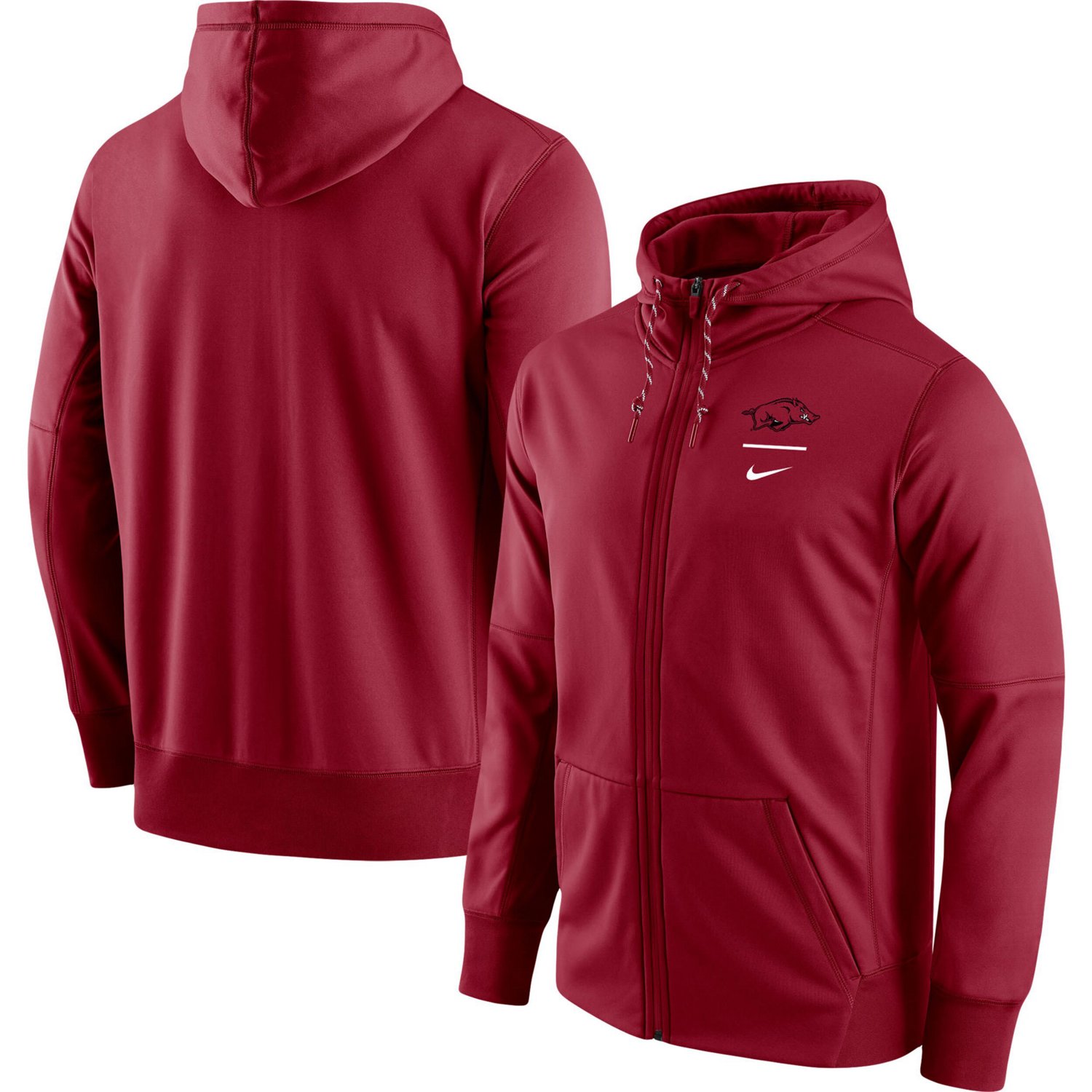 Nike Arkansas Razorbacks Logo Stack Performance Full-Zip Hoodie | Academy