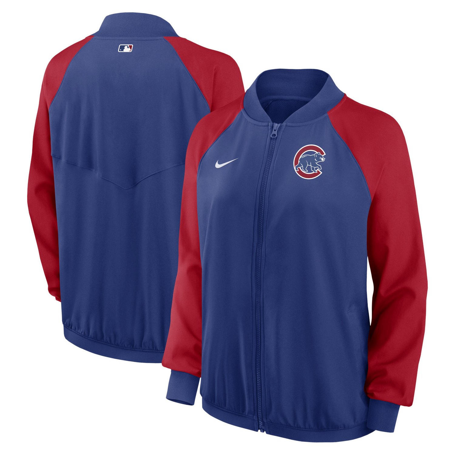 Nike Chicago Cubs Authentic Collection Team Raglan Performance Full-Zip ...