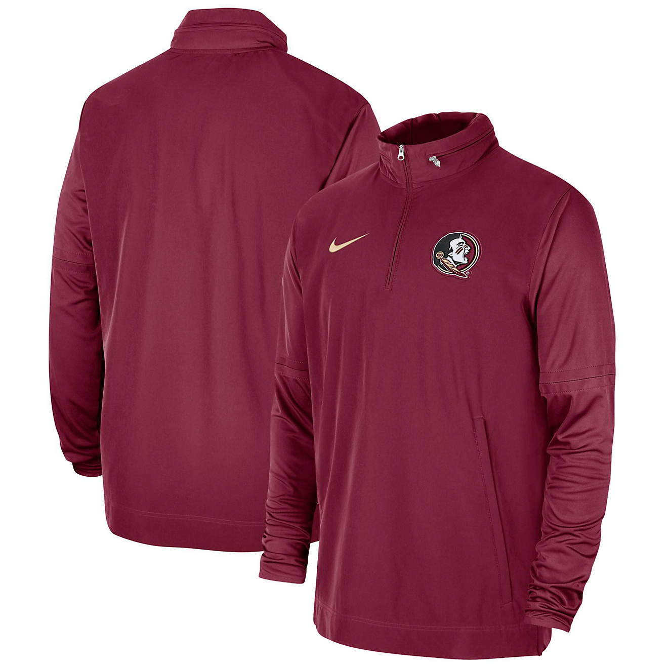 Nike Florida State Seminoles 2023 Coach Half-Zip Hooded Jacket | Academy