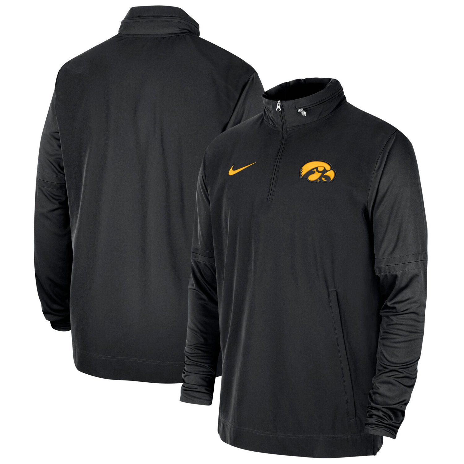 Nike Iowa Hawkeyes 2023 Coach Half-Zip Hooded Jacket | Academy