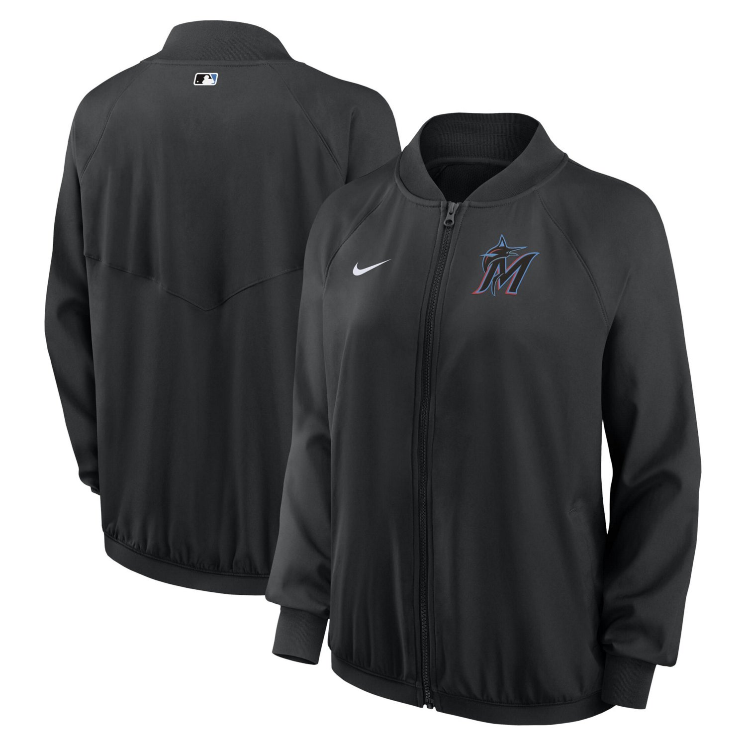 Nike Miami Marlins Authentic Collection Team Raglan Performance Full ...