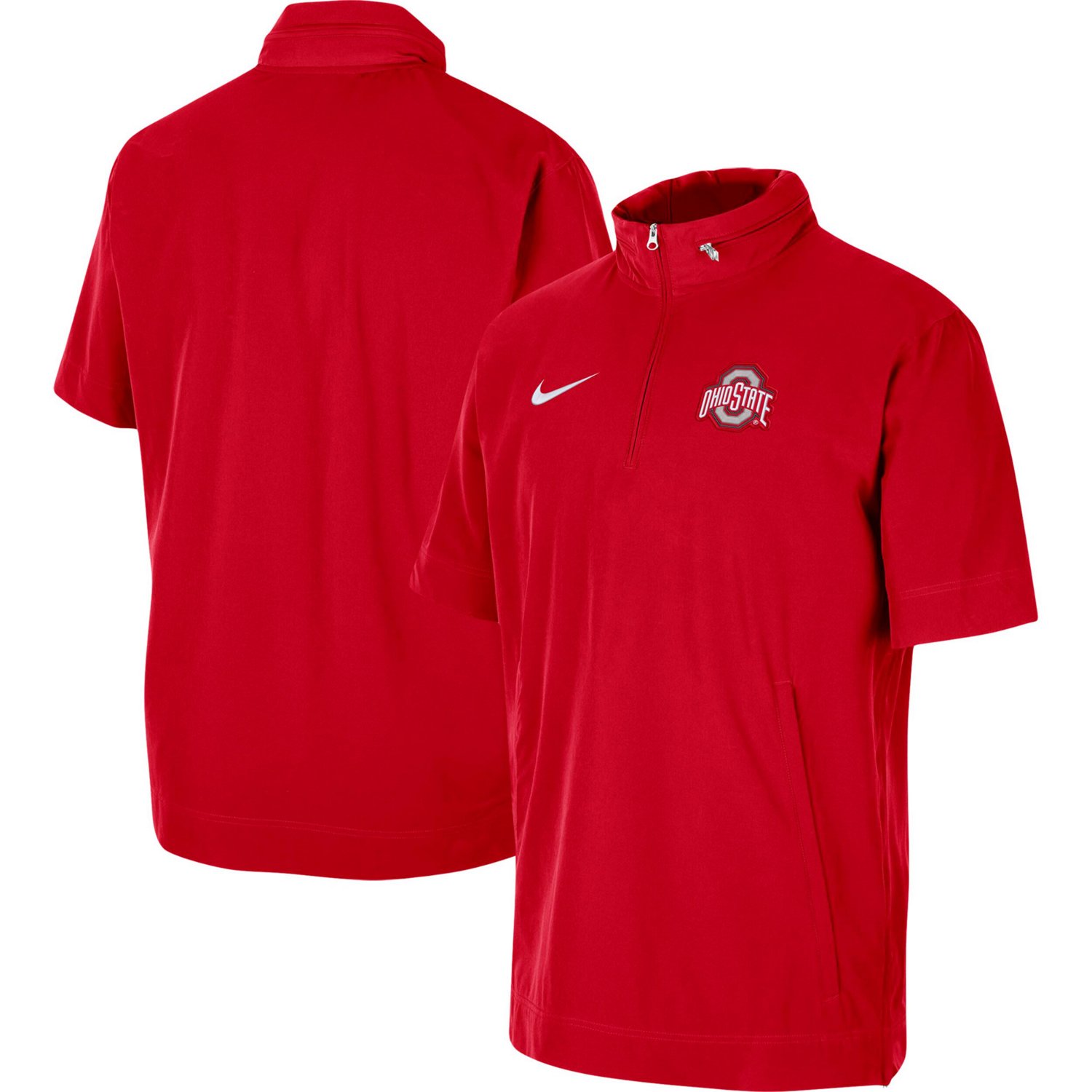 Nike Ohio State Buckeyes Coaches Half-Zip Short Sleeve Jacket | Academy