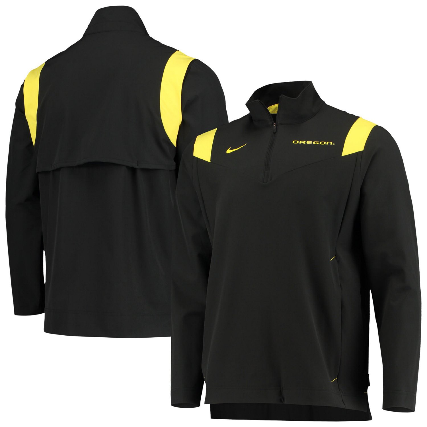 Nike Oregon Ducks 2021 Team Coach QuarterZip Jacket Academy