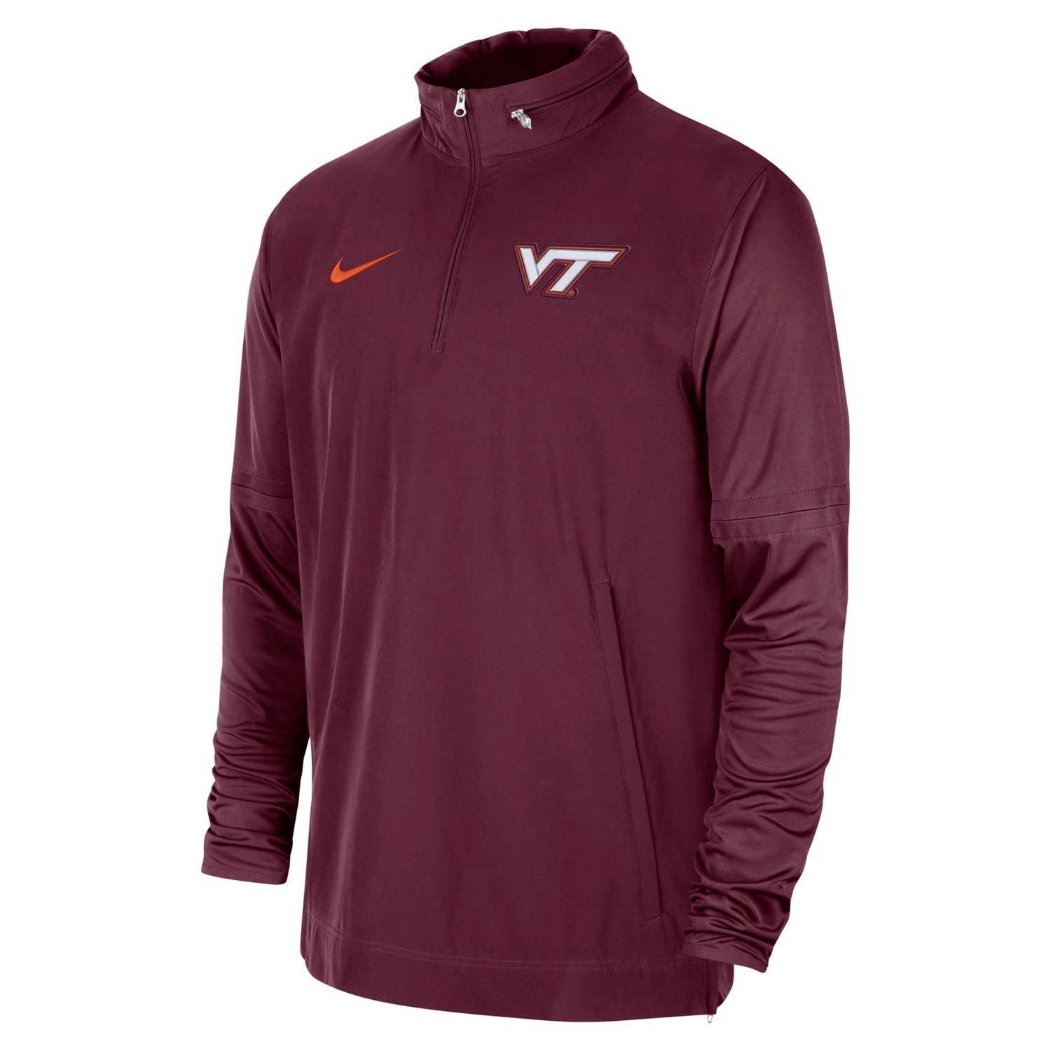 Nike Virginia Tech Hokies 2023 Coach Half-Zip Hooded Jacket | Academy