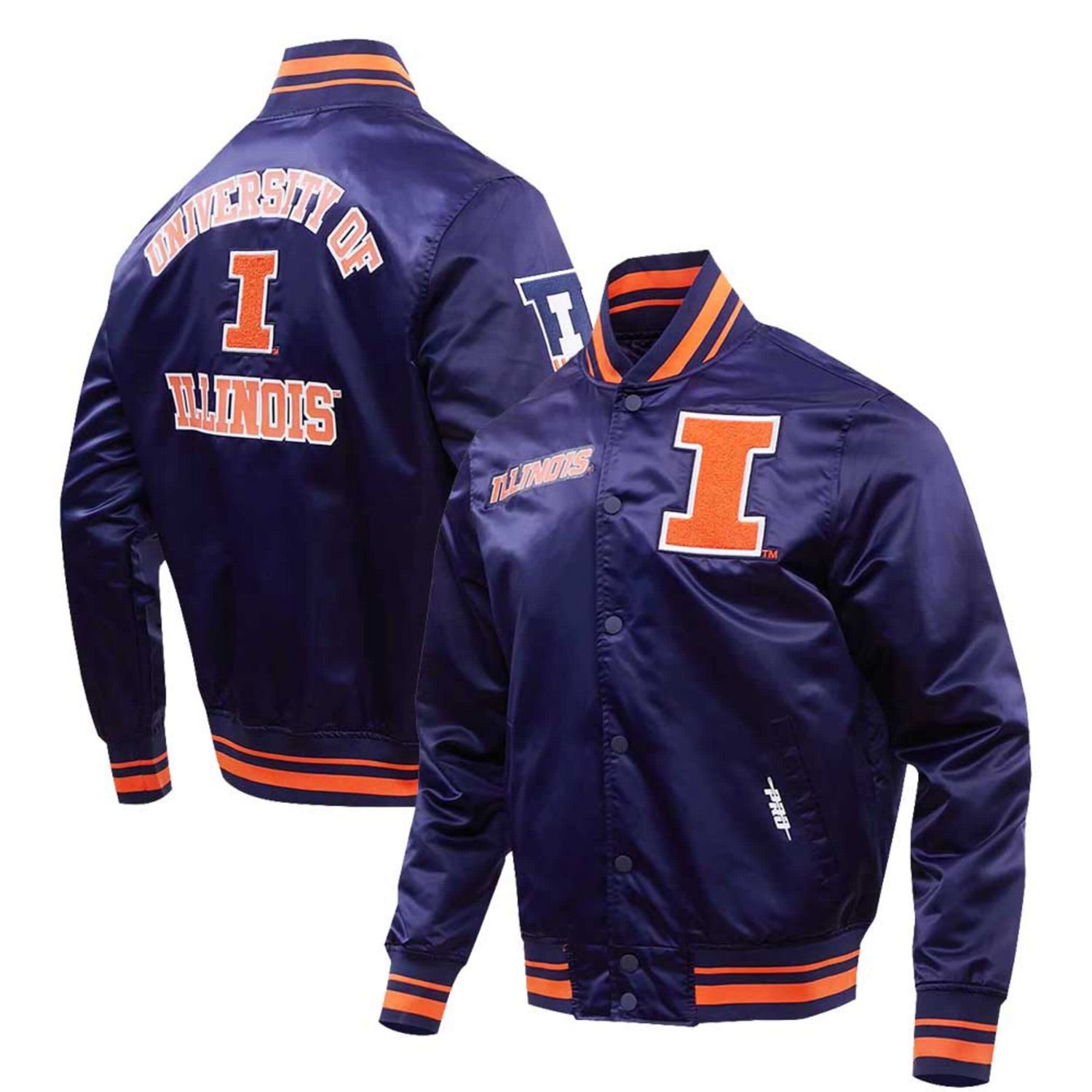 Pro Standard Illinois Fighting Illini Classic Satin Full-Snap Jacket ...