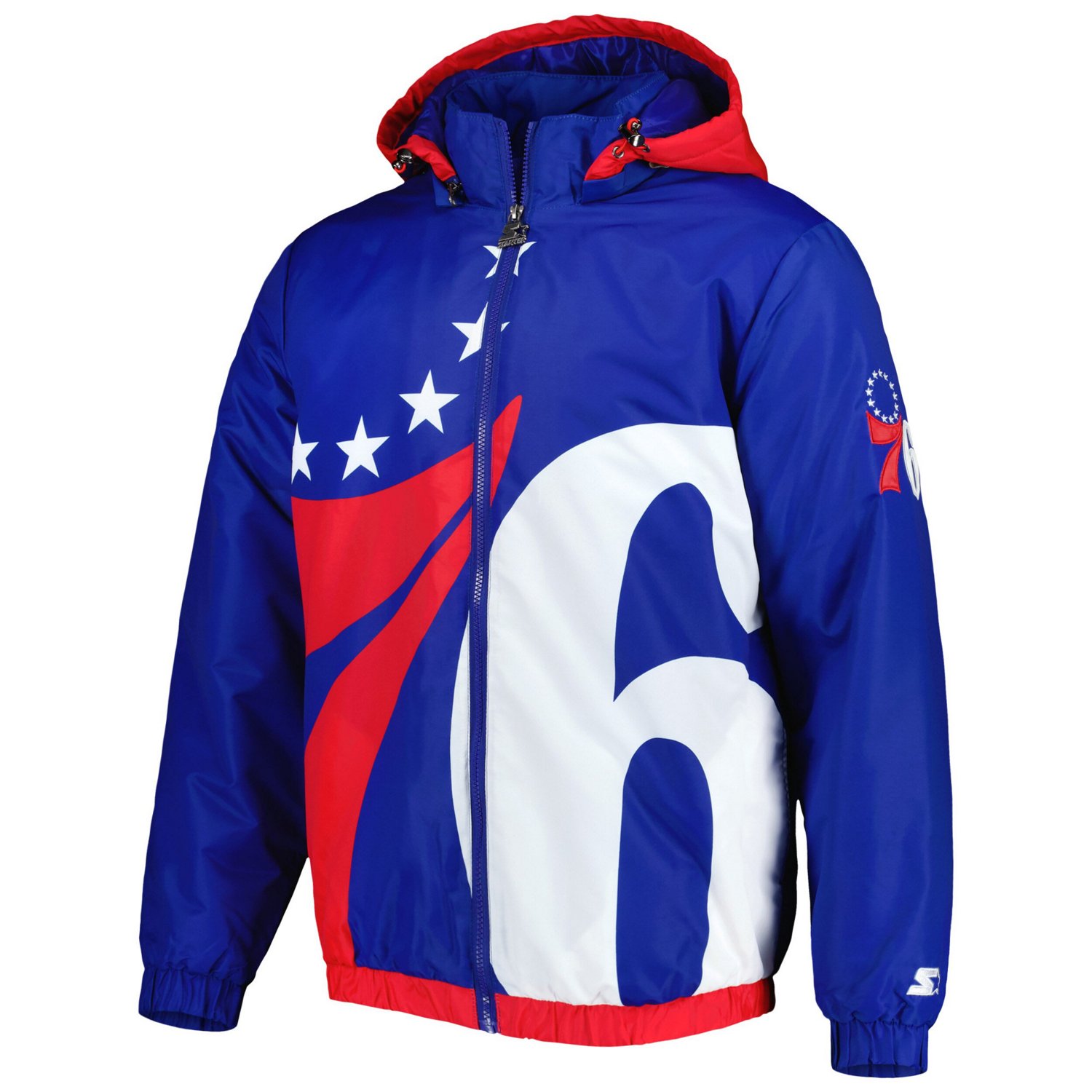 Starter Philadelphia 76ers The Triple Double Full-Zip Hoodie Jacket ...