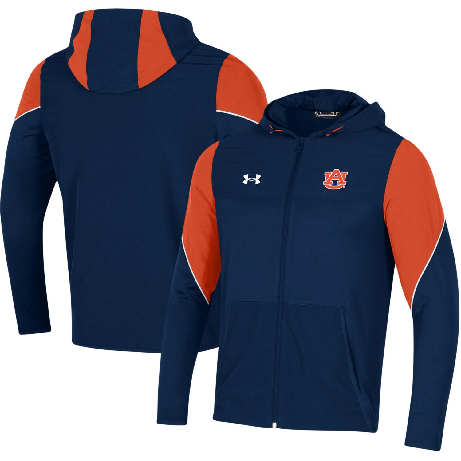 Under Armour Auburn Tigers 2021 Sideline WarmUp FullZip Hoodie Academy