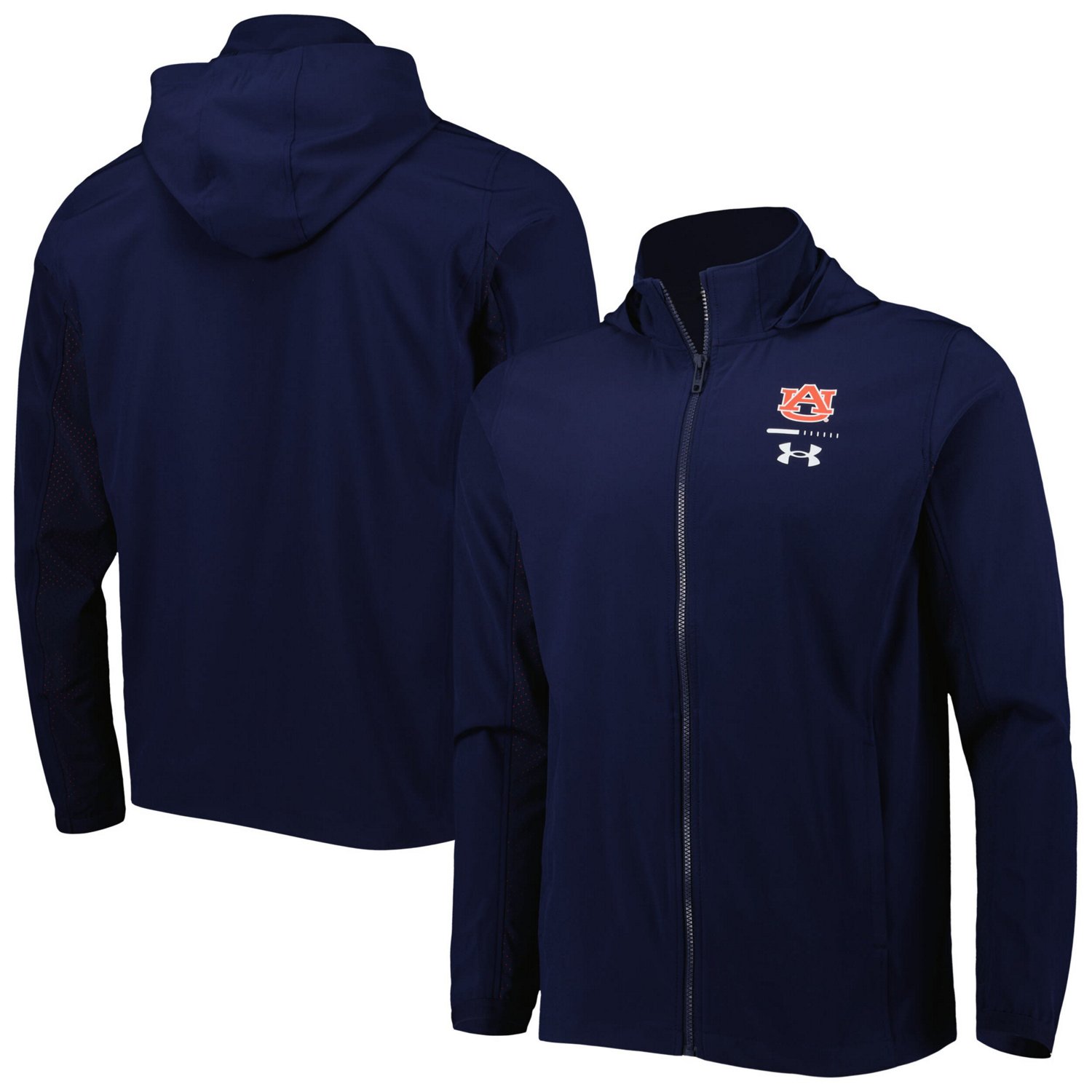 Under Armour Auburn Tigers Swoven Performance FullZip Jacket Academy
