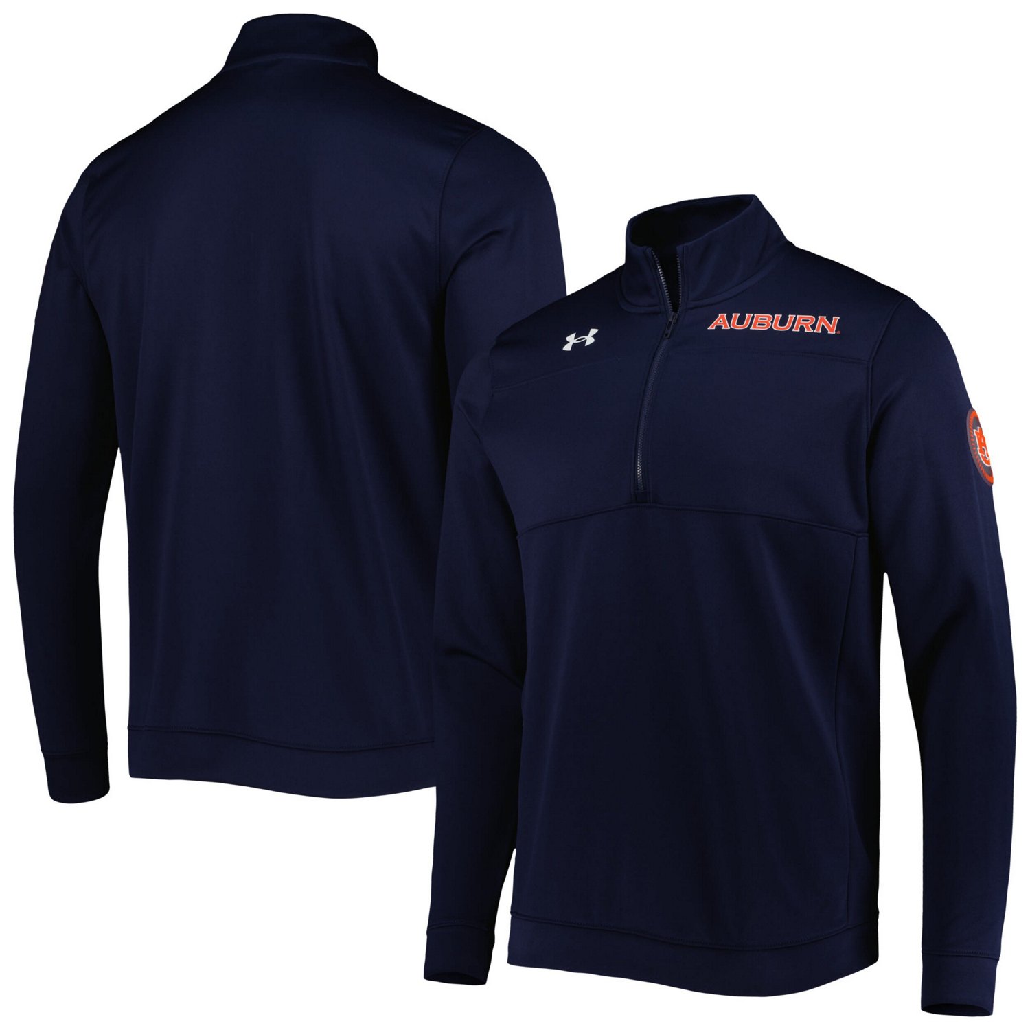 Under Armour Auburn Tigers Universal Mock Neck HalfZip Jacket Academy