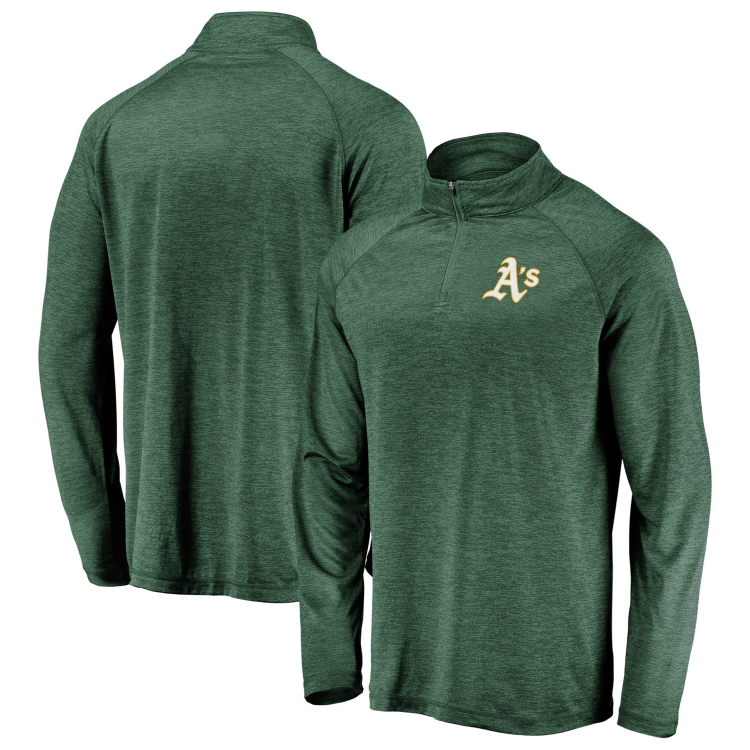 Athletics Iconic Striated Primary Logo Raglan Quarter-Zip Pullover ...