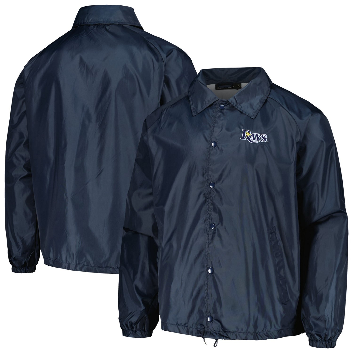 Dunbrooke Tampa Bay Rays Coach's Raglan Full-Snap Windbreaker Jacket ...