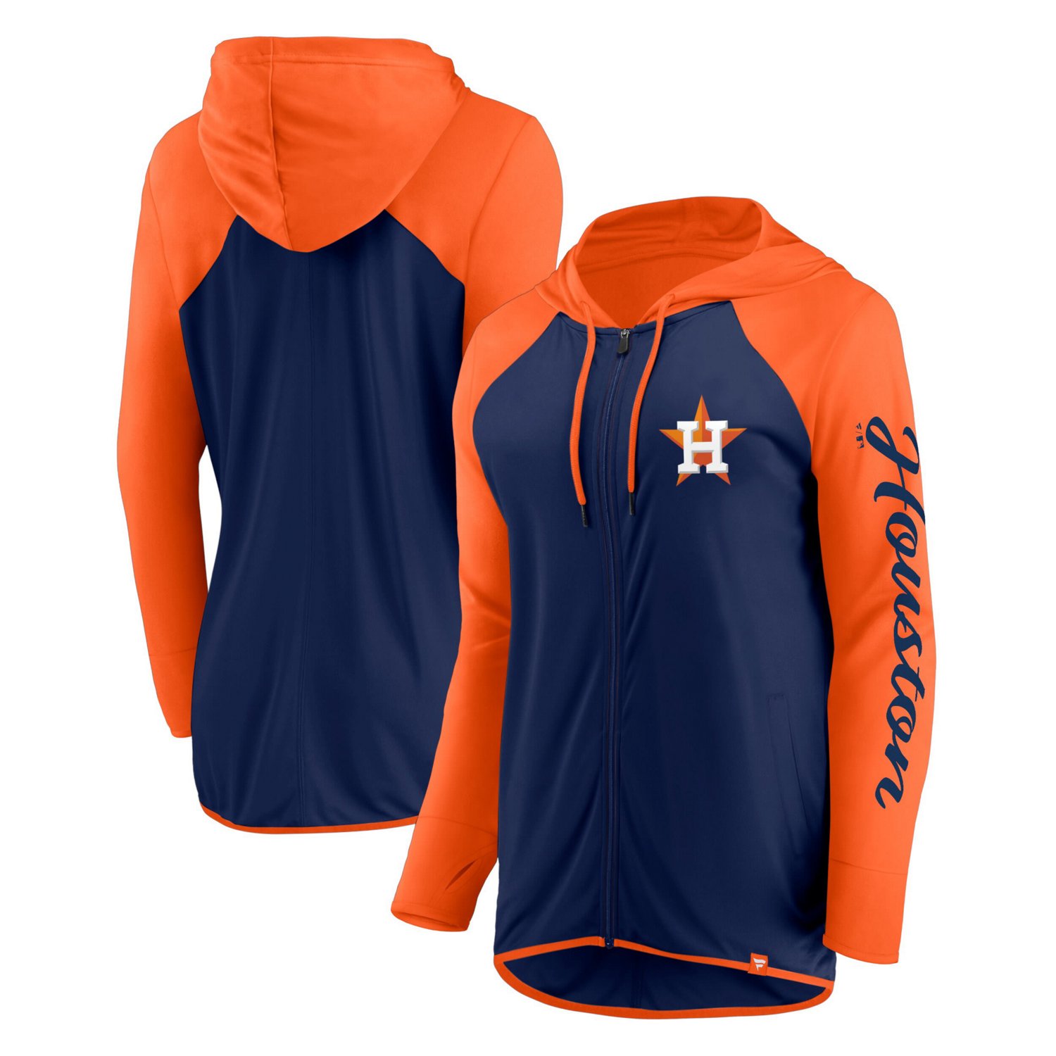 Fanatics Orange Houston Astros Script Sleeve Full-Zip Hoodie | Academy
