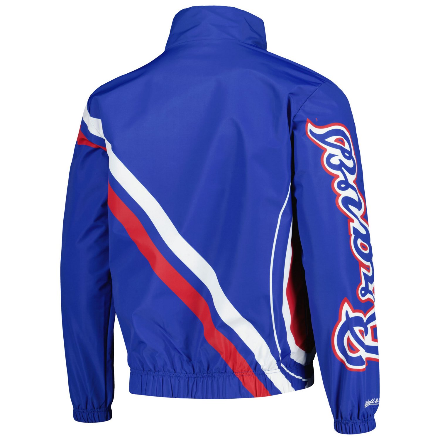 Mitchell Ness Atlanta Braves Exploded Logo Warm Up Full-Zip Jacket ...