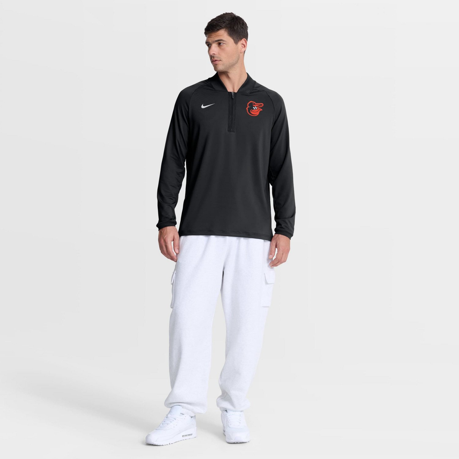 Nike Baltimore Orioles Authentic Collection Dri-FIT Raglan Half-Zip ...