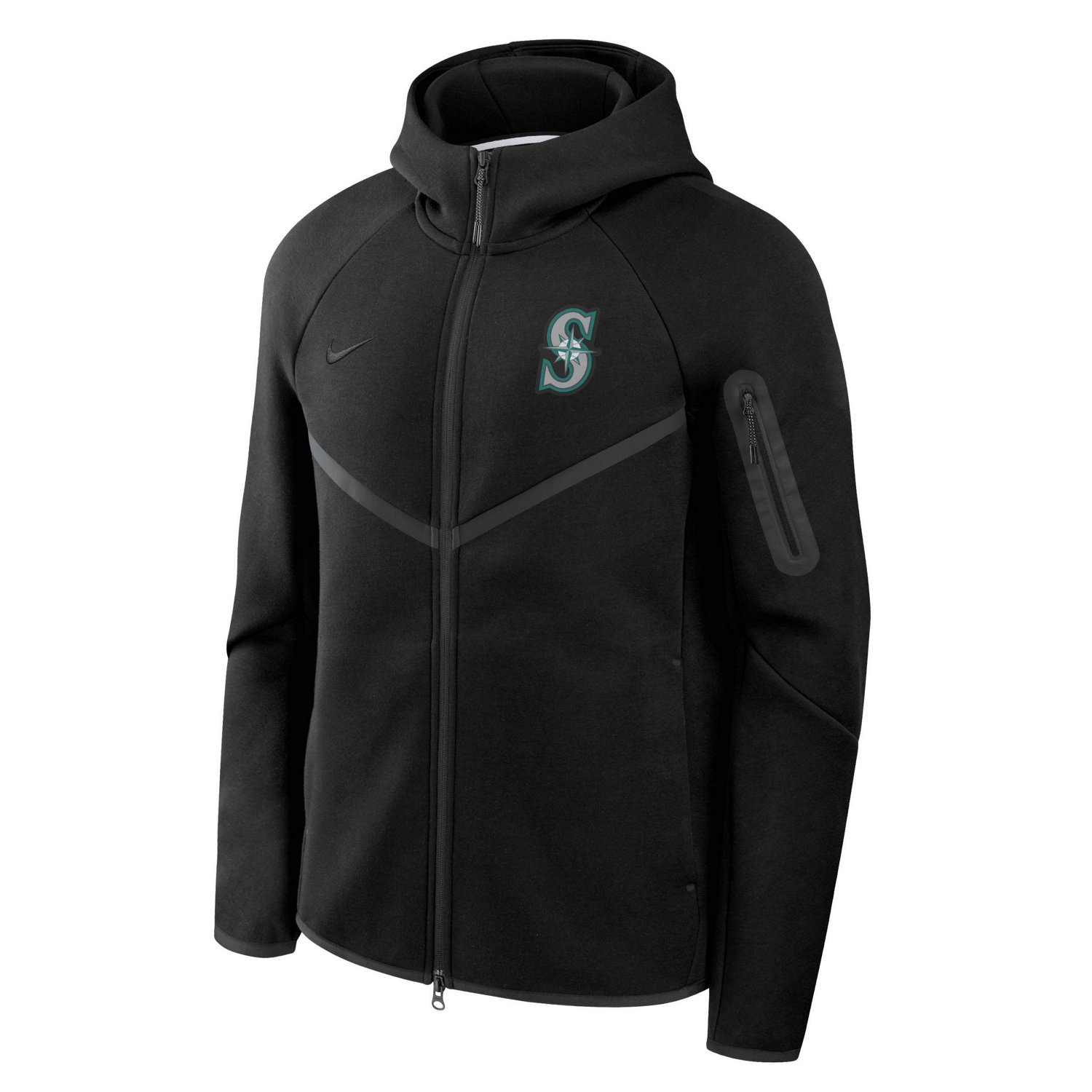 Nike Seattle Mariners Tech Fleece Raglan Full-Zip Windrunner Hoodie ...