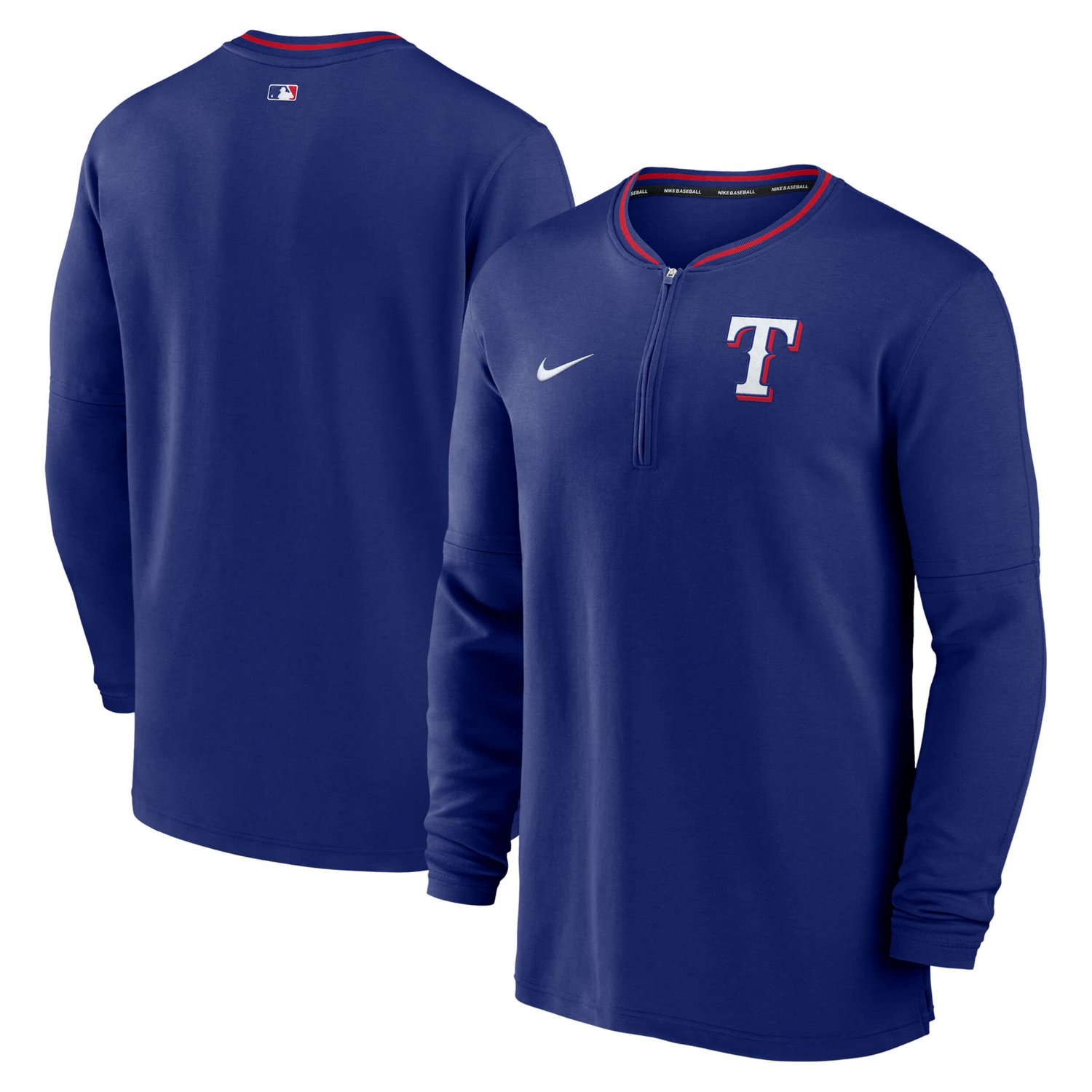 Nike Texas Rangers Authentic Collection Performance Half-Zip Pullover ...