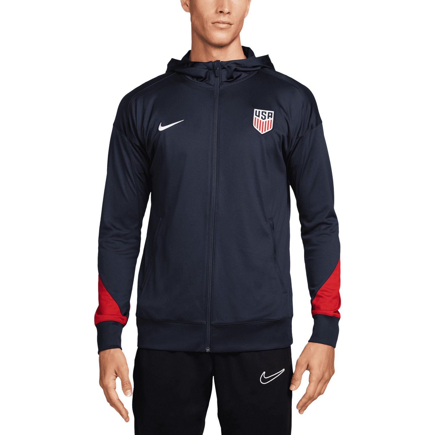 Nike USMNT 2024 Strike Performance Hoodie Track Jacket Academy