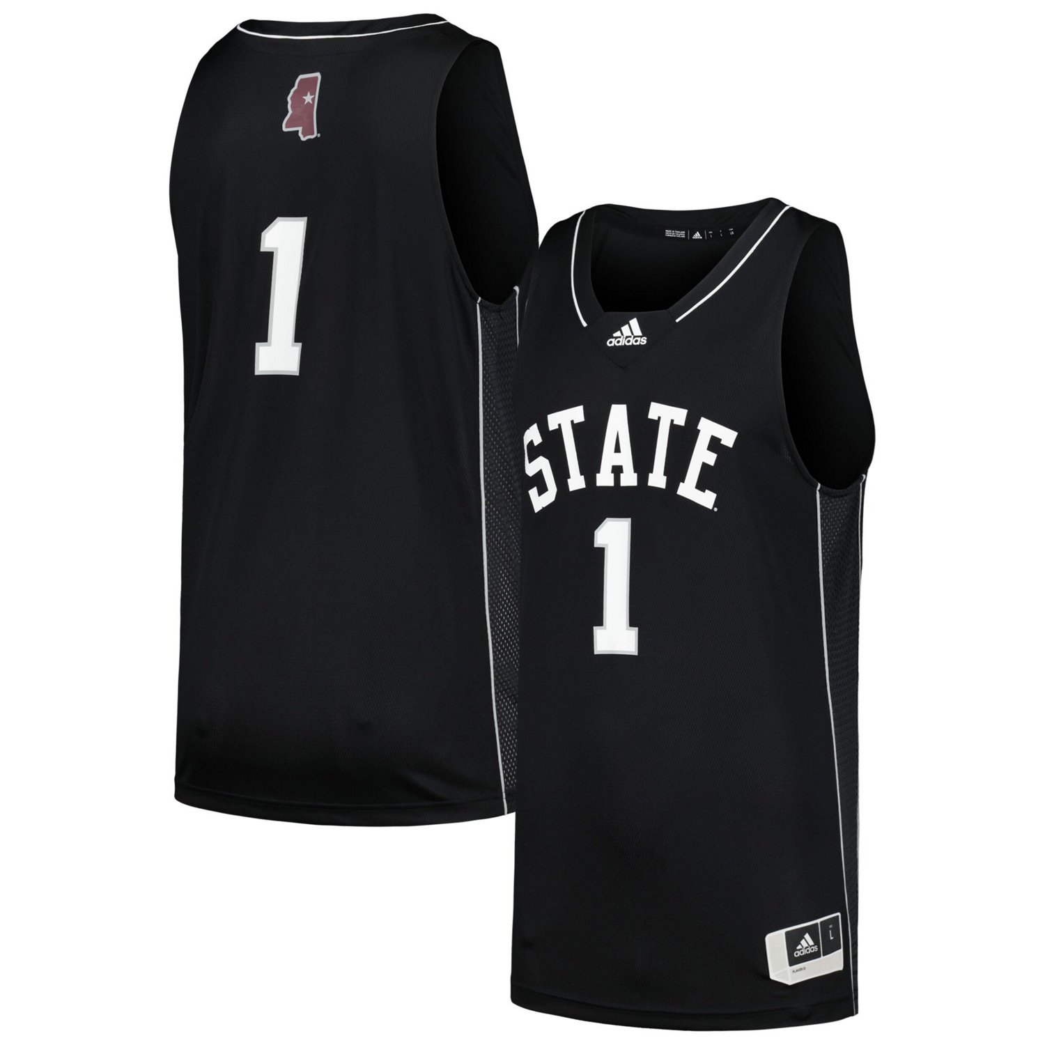 adidas 1 Mississippi State Bulldogs Swingman Basketball Jersey Academy